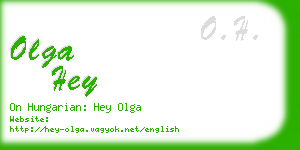 olga hey business card